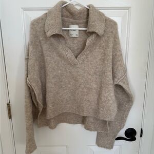 Abercrombie & Fitch Beige V-Neck Sweater